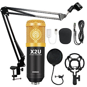 X2U BM800 Condenser Microphone Studio for webcast live recording 